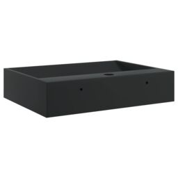 Berkfield Home Wash Basin 50x38x11 cm Mineral Cast/Marble Cast Matt Black - Size: 50 x 38 x 11 cm - thumbnail 6