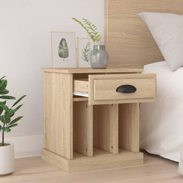 Berkfield Home Elegant Bedside Cabinets 2 pcs Sonoma Oak 43x36x50 cm in Light Brown - Size: 43 x 36 x 50 cm - image 1