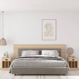 Berkfield Home Elegant Bedside Cabinets 2 pcs Sonoma Oak 43x36x50 cm in Light Brown - Size: 43 x 36 x 50 cm - thumbnail 2