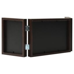 Berkfield Home Trifold Photo Frame Collage Dark Brown 22x15 cm+2x - Size: 22x15 cm - thumbnail 3
