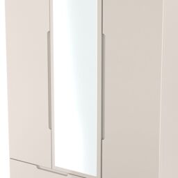 Ready Assembled 2 U Lucca Triple Mirror Wardrobe with 2 Drawers (Ready Assembled) in Taupe - thumbnail 5