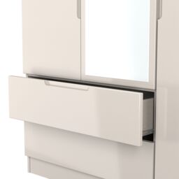 Ready Assembled 2 U Lucca Triple Mirror Wardrobe with 2 Drawers (Ready Assembled) in Taupe - thumbnail 8