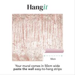 Superfresco Easy Painterly Woods Pink Print To Order 3m x 2.8m Mural - thumbnail 3