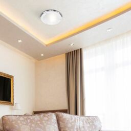 ValueLights Opal Glass Diffuser IP44 Rated Bathroom Flush Ceiling Light in Silver - thumbnail 5