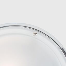 ValueLights Opal Glass Diffuser IP44 Rated Bathroom Flush Ceiling Light in Silver - thumbnail 4