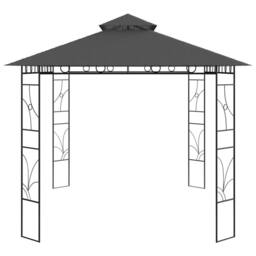 Berkfield Home Gazebo 4x3x2.7 m Anthracite 160 g/m ² in Dark Grey - thumbnail 3