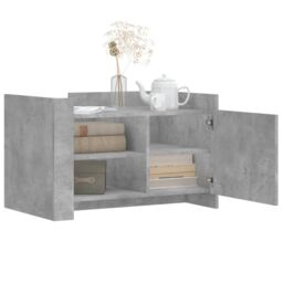 Berkfield Home Coffee Table Concrete Grey 80x50x50 cm Engineered Wood - Size: 80 x 50 x 50 cm - thumbnail 3