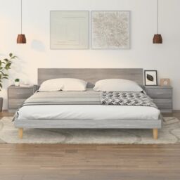 Berkfield Home Bedside Cabinets 2 pcs Grey Sonoma 40x30x40 cm Engineered Wood - Size: 40 x 30 x 40 cm - thumbnail 1
