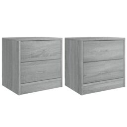 Berkfield Home Bedside Cabinets 2 pcs Grey Sonoma 40x30x40 cm Engineered Wood - Size: 40 x 30 x 40 cm - thumbnail 2