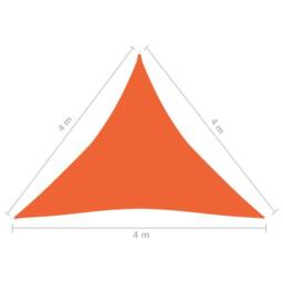 Berkfield Home Sunshade Sail 160 g/m ² Orange 4x4x4 m HDPE - thumbnail 6