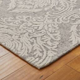 The Rug Shop UK Grey Modern Wool Easy to clean Hand Made Floral Area Rug - Size: 200 cm x 280 cm - thumbnail 4