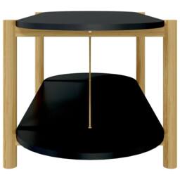 Berkfield Home Coffee Table Black 110x48x40 cm Engineered Wood - Size: 110 x 48 x 40 cm - thumbnail 6