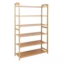 Nordara 6 TIERS BAMBOO SHOE RACK in Brown - Size: 500mm - thumbnail 5