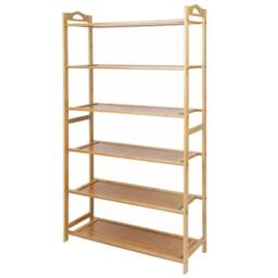 Nordara 6 TIERS BAMBOO SHOE RACK in Brown - Size: 500mm - thumbnail 4