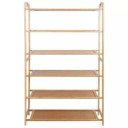 Nordara 6 TIERS BAMBOO SHOE RACK in Brown - Size: 500mm - thumbnail 3
