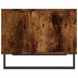 Berkfield Home Coffee Table Smoked Oak 60x50x40 cm Engineered Wood in Brown - Size: 60 x 50 x 40 cm - thumbnail 5