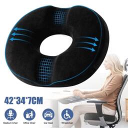 Nordara Coccyx Cushion Memory Foam Seat Support Orthopedic Pillow in Black - Size: 45 cm x 30 cm - thumbnail 6