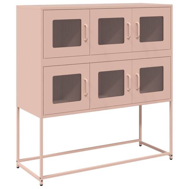Berkfield Home Sideboard Pink 100.5x39x107 cm Cold-rolled Steel - image 1