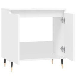 Berkfield Home Bathroom Cabinet White 58x33x60 cm Engineered Wood - Size: 58 x 33 x 60 cm - thumbnail 5