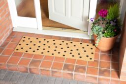 Esselle Astley Totally Dotty Natural Printed PVC Backed Coir Mat - Size: 40 cm x 120 cm - thumbnail 3