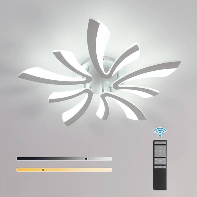 COMELY Dimmable LED Ceiling Light, 48W Modern LED Ceiling with Remote Control in Silver - image 1