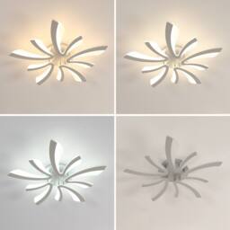COMELY Dimmable LED Ceiling Light, 48W Modern LED Ceiling with Remote Control in Silver - thumbnail 7
