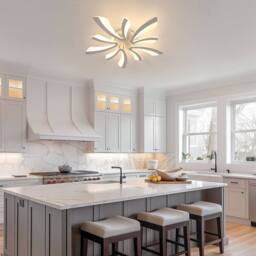 COMELY Dimmable LED Ceiling Light, 48W Modern LED Ceiling with Remote Control in Silver - thumbnail 5