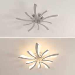 COMELY Dimmable LED Ceiling Light, 48W Modern LED Ceiling with Remote Control in Silver - thumbnail 8