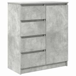 Berkfield Home Sideboard with Drawers Concrete Grey 71x35x84 cm Engineered Wood - Size: 71 x 35 x 84 cm - thumbnail 1