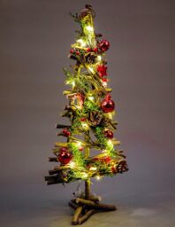 Shatchi 50cm B/O LED Twig Wood Tree Red - thumbnail 2