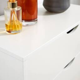 Home Source Sideboard Chest Drawers TV Stand Bedside Living Room Boden in White - thumbnail 4