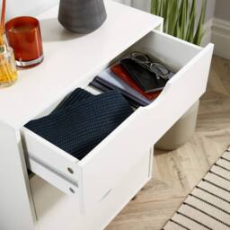 Home Source Sideboard Chest Drawers TV Stand Bedside Living Room Boden in White - thumbnail 7