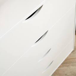 Home Source Sideboard Chest Drawers TV Stand Bedside Living Room Boden in White - thumbnail 5