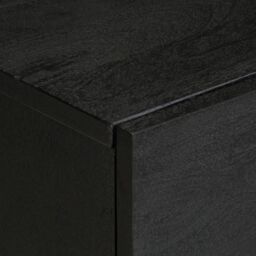 Berkfield Home Bedside Cabinet Black 40x33x46 cm Solid Wood Mango - Size: 40 x 33 x 46 cm - thumbnail 6