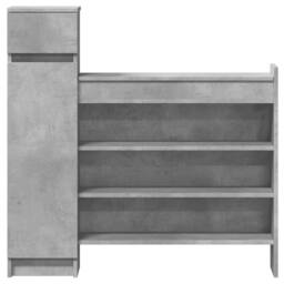 Berkfield Home Shoe Cabinet Concrete Grey 100.5x28x100 cm Engineered Wood - thumbnail 6