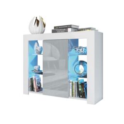 Creative Furniture Harbor Sideboard 97cm - A Stylish & Functional Cabinet with Gloss Doors & LED Lights in Grey - thumbnail 3