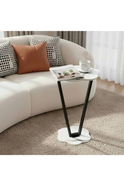 Living and Home Elegant Side Table End Table in White - image 1
