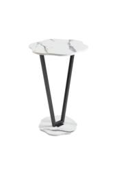 Living and Home Elegant Side Table End Table in White - thumbnail 4