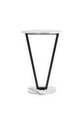 Living and Home Elegant Side Table End Table in White - thumbnail 5