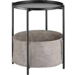 tectake Bedside Table Canterbury in Black