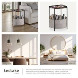 tectake Bedside Table Canterbury in Black - thumbnail 5
