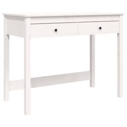 Berkfield Home Desk with Drawers White 100x50x78 cm Solid Wood Pine - Size: 100 x 50 x 78 cm