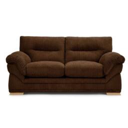 Bliss Furniture Amalfi 2 Seater Claude Sofa Modern Plush Fabric in Brown - Size: 2 Pack