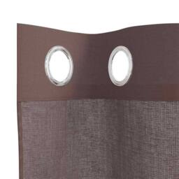 Berkfield Home Voile Curtains with Grommets 2 pcs Brown 140x225 cm - thumbnail 5