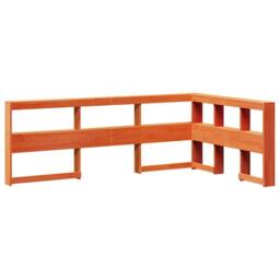Berkfield Home Bookcase Bed without Mattress Wax Brown 140x190cm Solid Wood Pine - Size: 140x190 cm - thumbnail 9