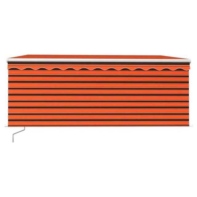 Berkfield Home Manual Retractable Awning with Blind 3.5x2.5m Orange&Brown - image 1