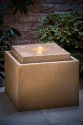ValueLights Solar Powered Natural Square Outdoor Garden Water Fountain Feature - thumbnail 2
