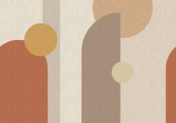 Superfresco Easy Curve & Arch Geo Rust Print To Order 3m x 2.8m Mural in Red - thumbnail 2