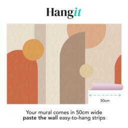 Superfresco Easy Curve & Arch Geo Rust Print To Order 3m x 2.8m Mural in Red - thumbnail 3