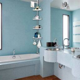 Kelvenix 4 Tier Telescopic Bathroom Wall Corner Shelf Rack in White - thumbnail 5